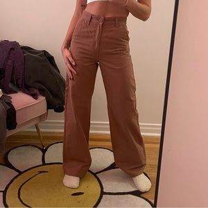 high waisted wide leg carpenter pant - size 2